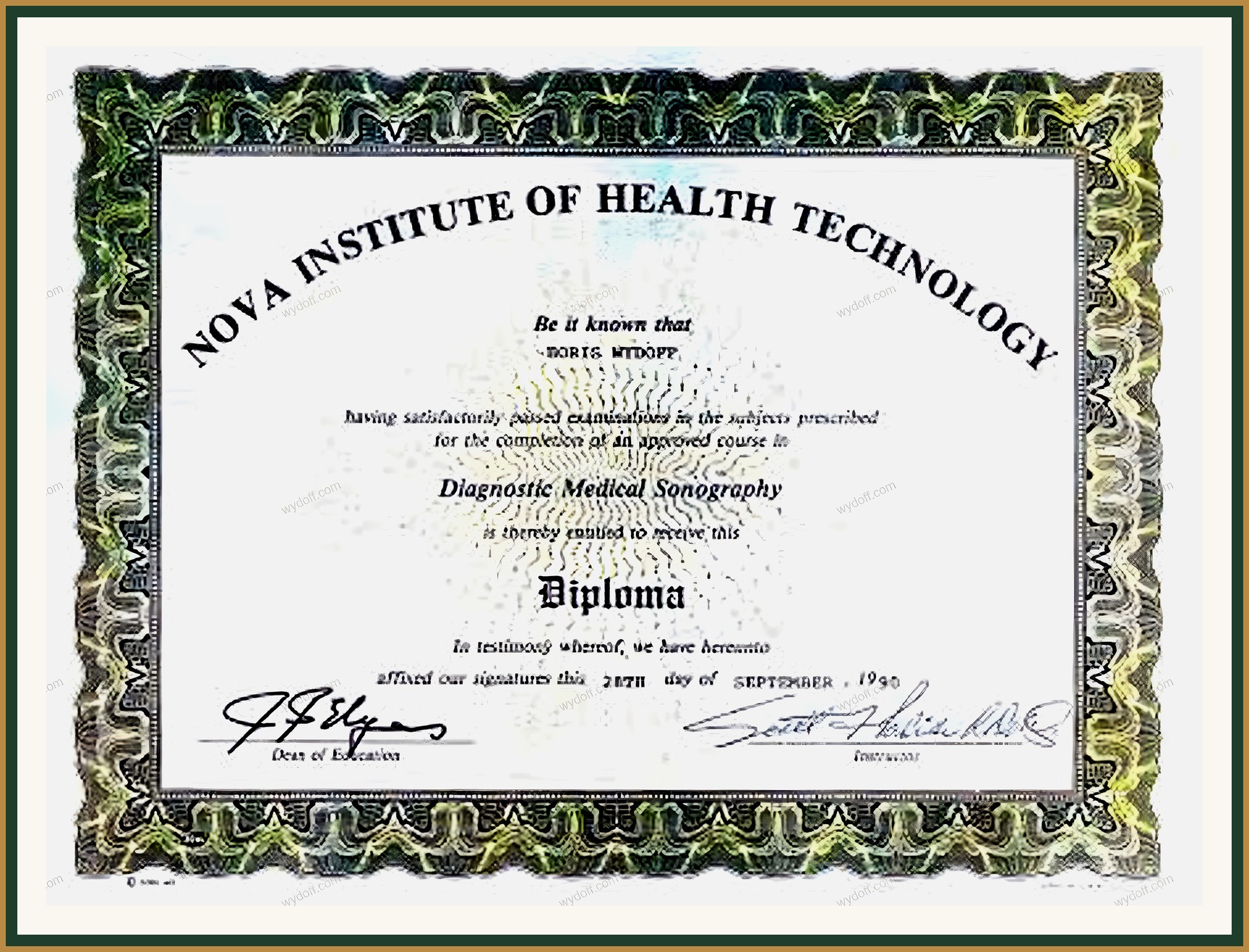 NOVA Institute, 1990 — Diagnostic Medical Sonography